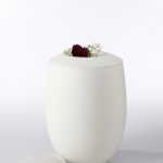handgefertigte Keramik Urne mit Dose + Blumendekoration